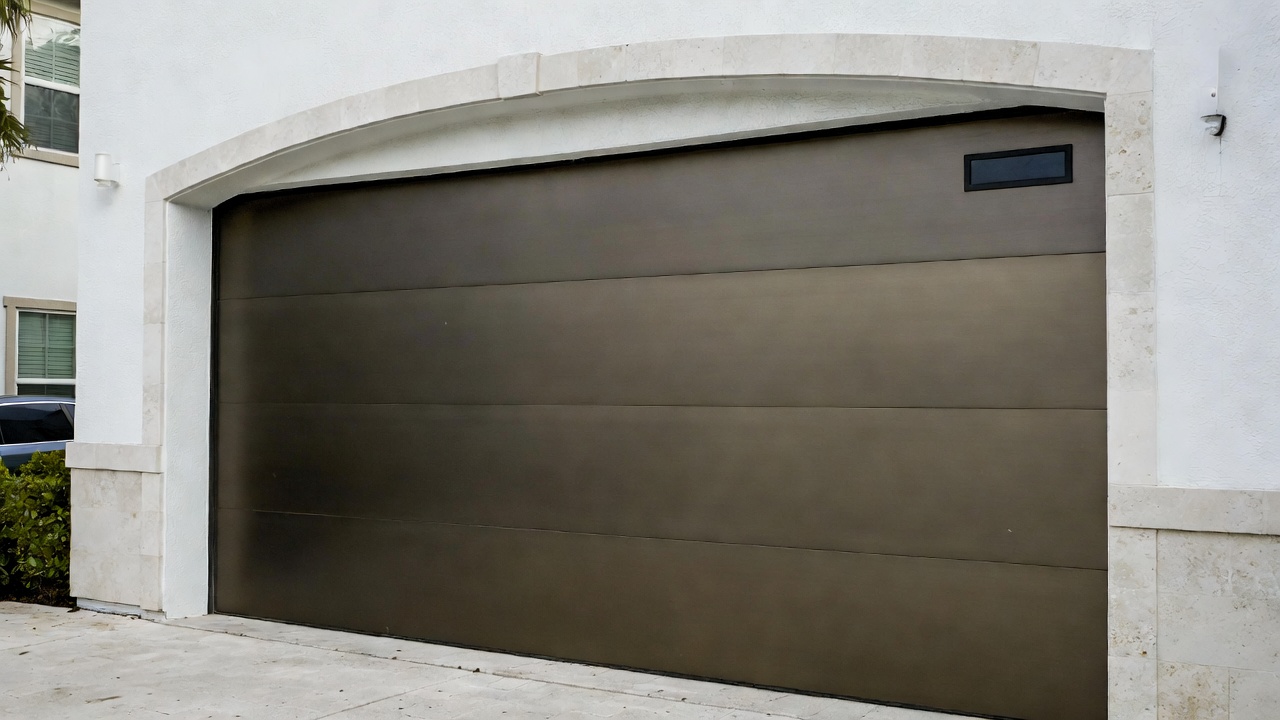 Flush panel garage door